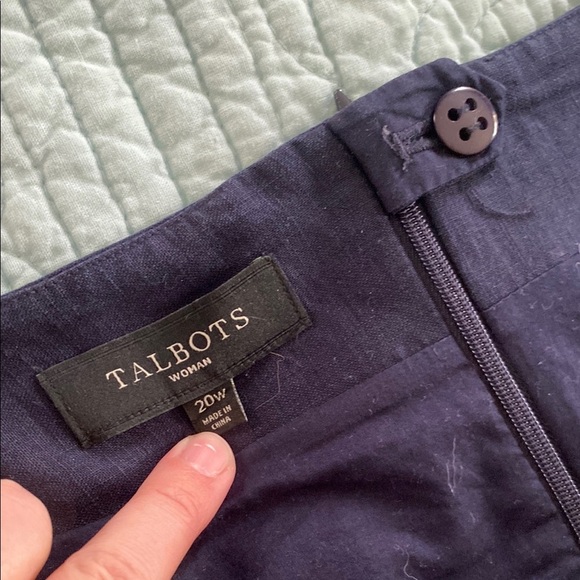 Talbots Navy, Linen Skirt - Picture 2 of 4